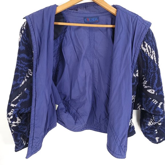Vtg Escada Jacket Women's Eur 38 Multicolor One Button Front Distressed - Picture 4 of 8